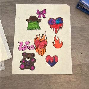 Colorful Art Stickers Set